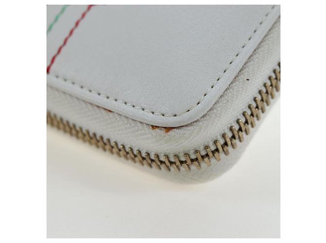 Céline CELINE 2004 Athens Olympics Limited Edition Bifold Wallet Leather Auth bs37161V White - view 15