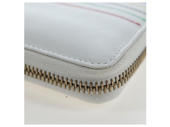 Céline CELINE 2004 Athens Olympics Limited Edition Bifold Wallet Leather Auth bs37161V White - view 16