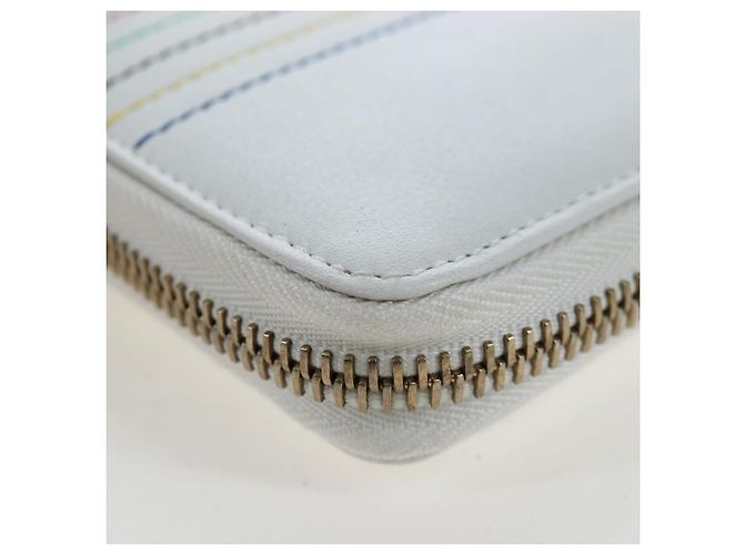Céline CELINE 2004 Athens Olympics Limited Edition Bifold Wallet Leather Auth bs37161V White - view 17