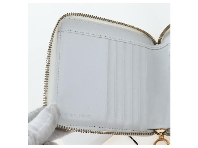 Céline CELINE 2004 Athens Olympics Limited Edition Bifold Wallet Leather Auth bs37161V White - view 19