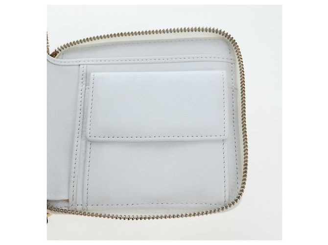 Céline CELINE 2004 Athens Olympics Limited Edition Bifold Wallet Leather Auth bs37161V White - view 20