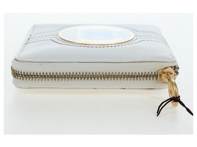 Céline CELINE 2004 Athens Olympics Limited Edition Bifold Wallet Leather Auth bs37161V White - view 4
