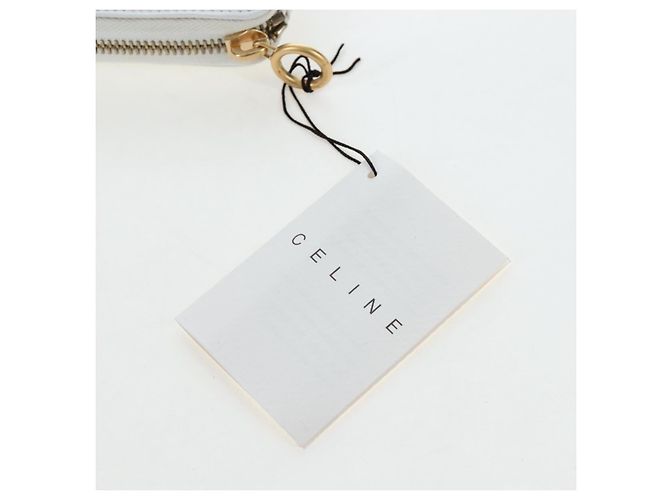 Céline CELINE 2004 Athens Olympics Limited Edition Bifold Wallet Leather Auth bs37161V White - view 7
