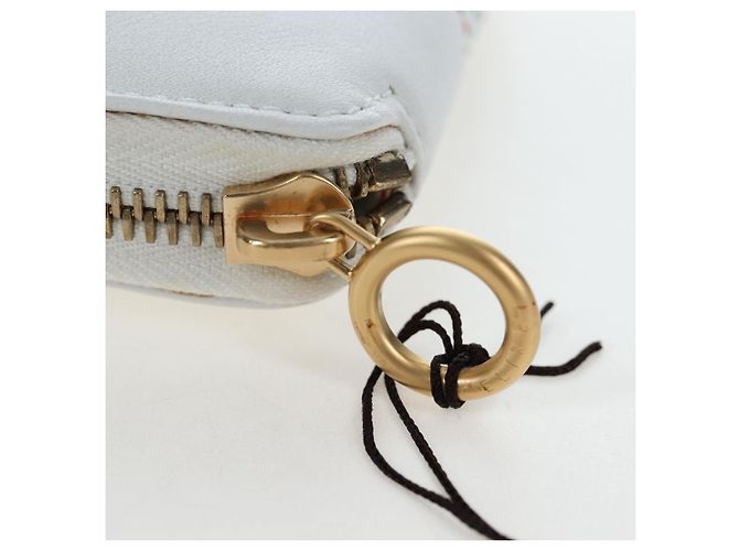 Céline CELINE 2004 Athens Olympics Limited Edition Bifold Wallet Leather Auth bs37161V White - view 8