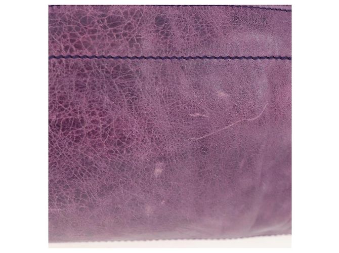 Borsa BALENCIAGA Covered Giant Day in pelle viola argento 204527 Auth 201485V Porpora - vista 15
