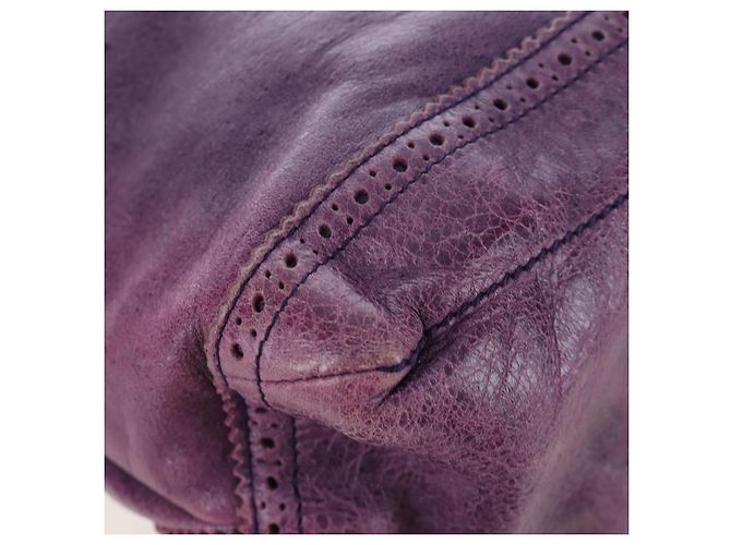 Borsa BALENCIAGA Covered Giant Day in pelle viola argento 204527 Auth 201485V Porpora - vista 18