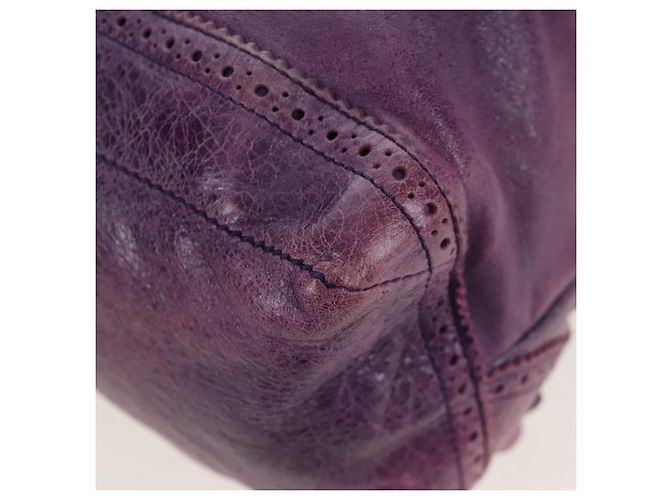 Borsa BALENCIAGA Covered Giant Day in pelle viola argento 204527 Auth 201485V Porpora - vista 19
