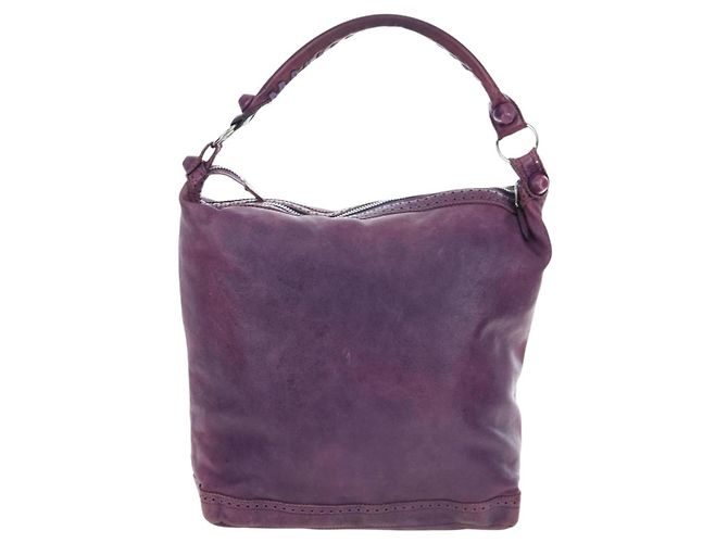 Borsa BALENCIAGA Covered Giant Day in pelle viola argento 204527 Auth 201485V Porpora - vista 2