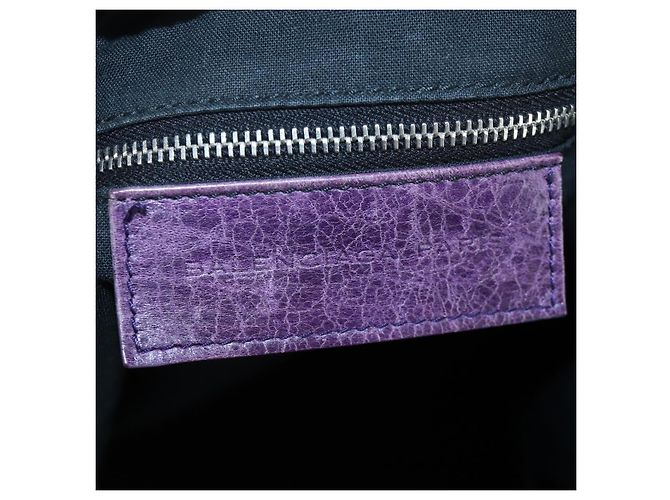 Borsa BALENCIAGA Covered Giant Day in pelle viola argento 204527 Auth 201485V Porpora - vista 25