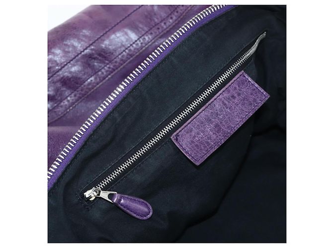 Borsa BALENCIAGA Covered Giant Day in pelle viola argento 204527 Auth 201485V Porpora - vista 28