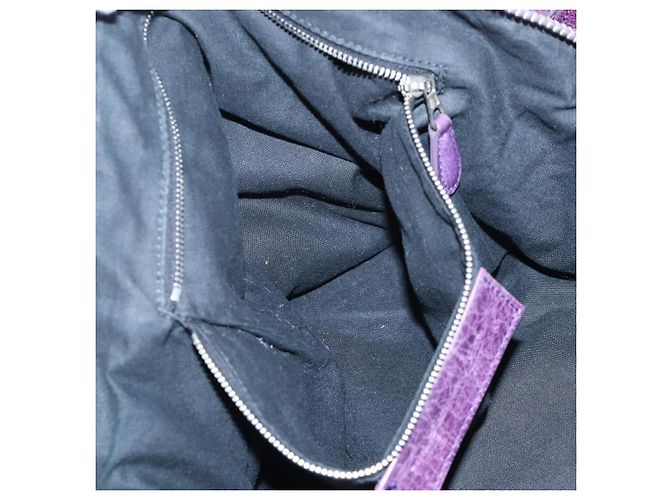 Borsa BALENCIAGA Covered Giant Day in pelle viola argento 204527 Auth 201485V Porpora - vista 30