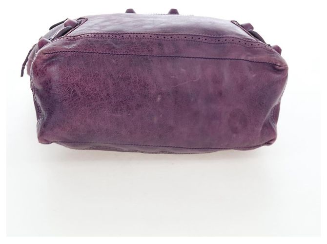 Borsa BALENCIAGA Covered Giant Day in pelle viola argento 204527 Auth 201485V Porpora - vista 6