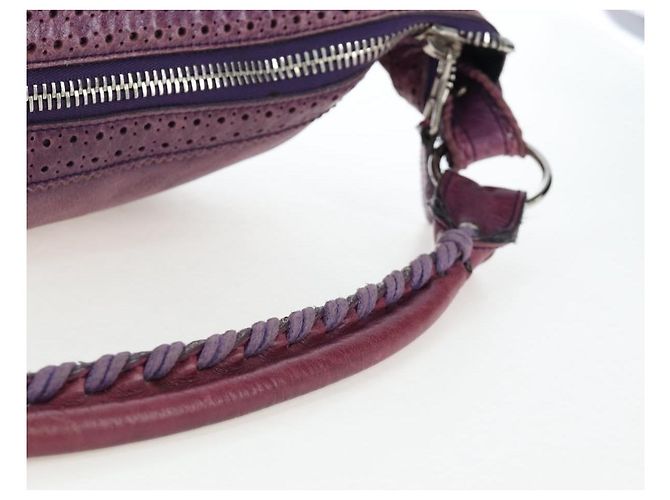 Borsa BALENCIAGA Covered Giant Day in pelle viola argento 204527 Auth 201485V Porpora - vista 8