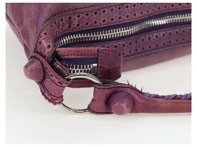 Borsa BALENCIAGA Covered Giant Day in pelle viola argento 204527 Auth 201485V Porpora - vista 9
