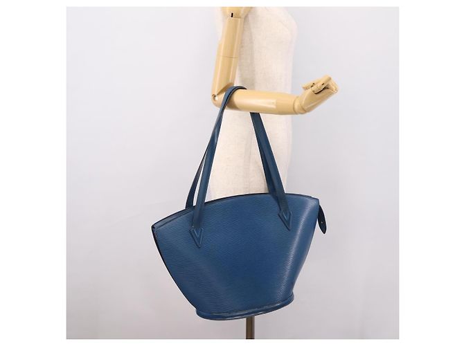 Saco de Compras LOUIS VUITTON Epi Saint Jacques Blue M52275 LV Auth ep15960 Azul - vista 25