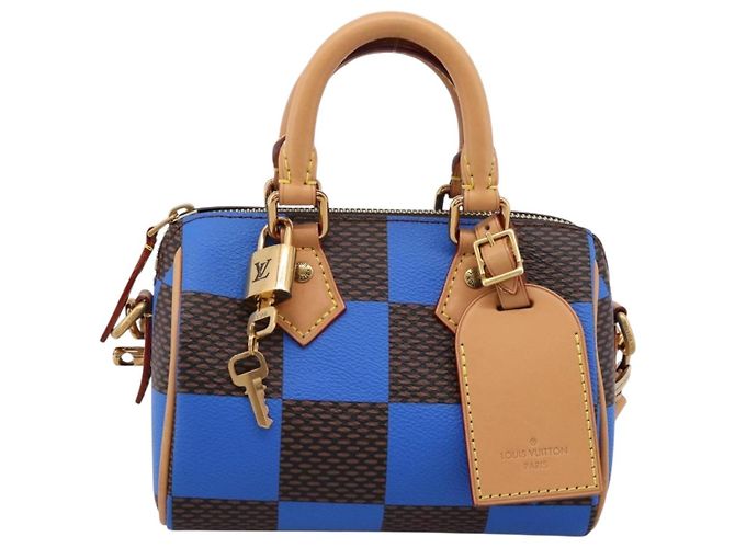 LOUIS VUITTON Damier Pop Speedy Bandouliere 18 Borsa a mano N40595 LV Auth 204896SM Damier ebene - vista 13
