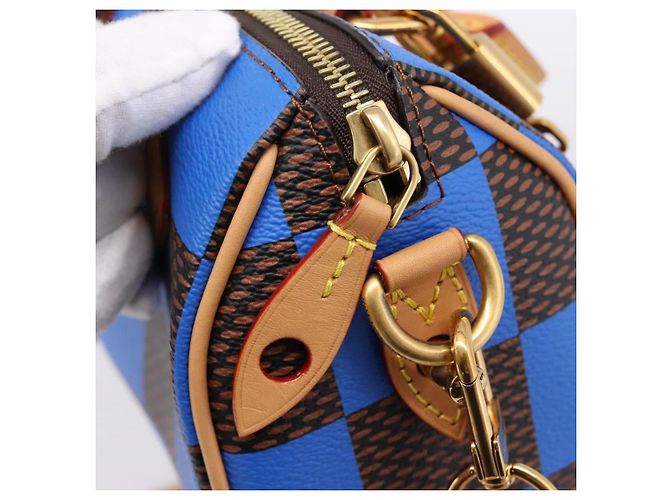 LOUIS VUITTON Damier Pop Speedy Bandouliere 18 Borsa a mano N40595 LV Auth 204896SM Damier ebene - vista 21