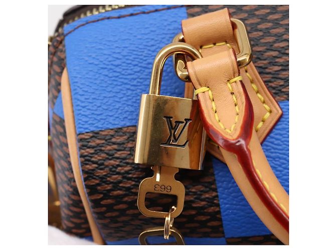 LOUIS VUITTON Damier Pop Speedy Bandouliere 18 Borsa a mano N40595 LV Auth 204896SM Damier ebene - vista 22