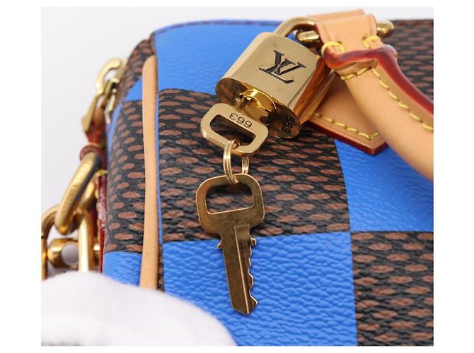 LOUIS VUITTON Damier Pop Speedy Bandouliere 18 Borsa a mano N40595 LV Auth 204896SM Damier ebene - vista 9