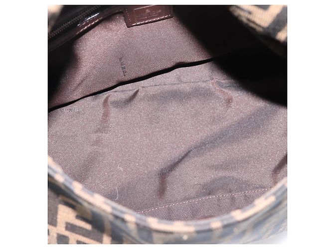 FENDI Zucca Canvas Mamma Baguette Schultertasche Braun Silber Auth mr2954V - Ansicht 10