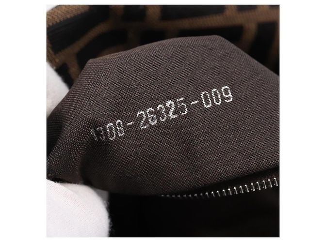 FENDI Zucca Canvas Mamma Baguette Schultertasche Braun Silber Auth mr2954V - Ansicht 11