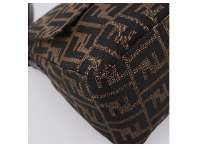 FENDI Zucca Canvas Mamma Baguette Schultertasche Braun Silber Auth mr2954V - Ansicht 15