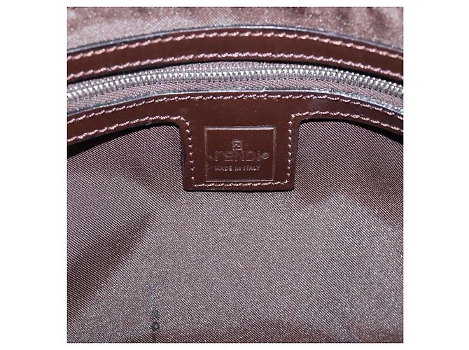 FENDI Zucca Canvas Mamma Baguette Schultertasche Braun Silber Auth mr2954V - Ansicht 21