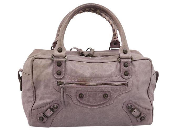 BALENCIAGA The Box Handtasche aus Leder Lila 145694 Auth bs37153A - Ansicht 13
