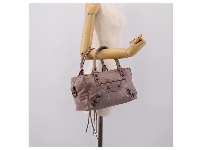 BALENCIAGA The Box Handtasche aus Leder Lila 145694 Auth bs37153A - Ansicht 25