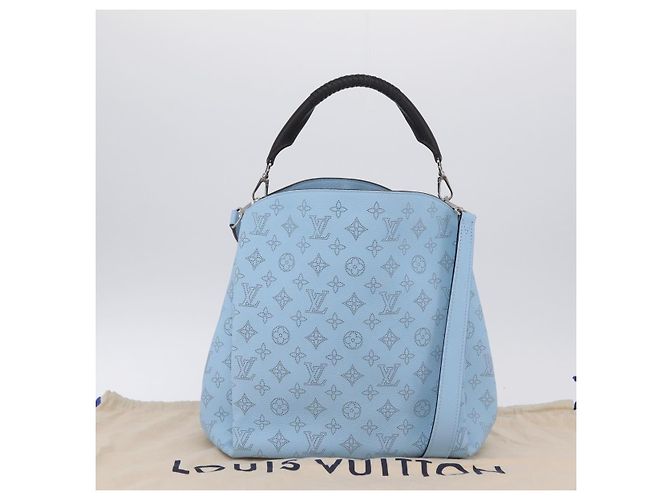 Borsa LOUIS VUITTON Monogram Mahina Babylone PM Ice blue M50907 LV Auth 203195V Blu chiaro - vista 12