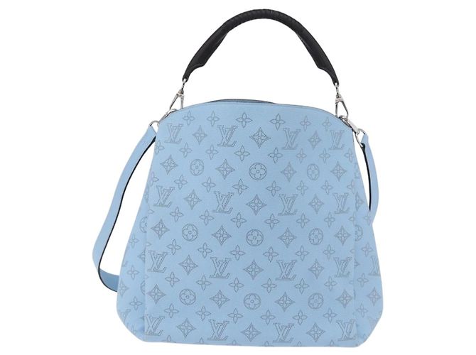 Borsa LOUIS VUITTON Monogram Mahina Babylone PM Ice blue M50907 LV Auth 203195V Blu chiaro - vista 13