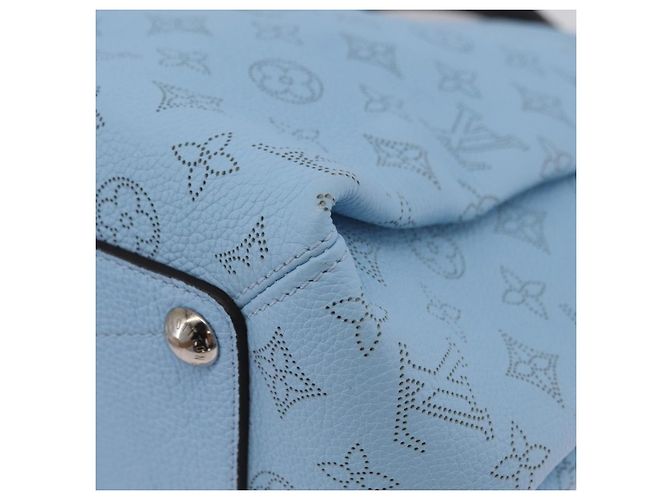 Borsa LOUIS VUITTON Monogram Mahina Babylone PM Ice blue M50907 LV Auth 203195V Blu chiaro - vista 17
