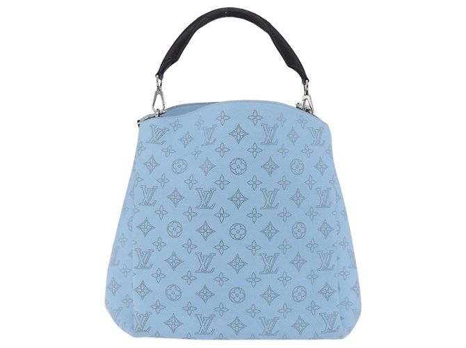 Borsa LOUIS VUITTON Monogram Mahina Babylone PM Ice blue M50907 LV Auth 203195V Blu chiaro - vista 2