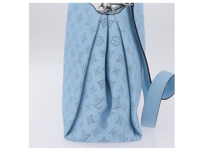 Borsa LOUIS VUITTON Monogram Mahina Babylone PM Ice blue M50907 LV Auth 203195V Blu chiaro - vista 5