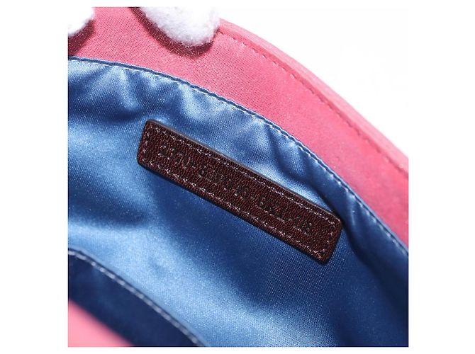 FENDI Mia Pochette Borsa a tracolla con catena Pelle Rosa Argento 8BP046 Auth 204918M - vista 11
