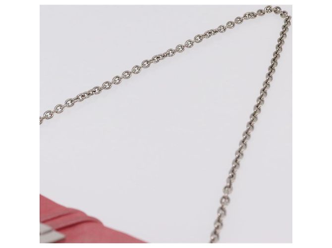 FENDI Mia Pochette Borsa a tracolla con catena Pelle Rosa Argento 8BP046 Auth 204918M - vista 14