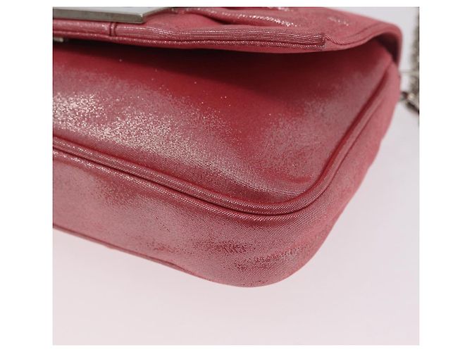 FENDI Mia Pochette Borsa a tracolla con catena Pelle Rosa Argento 8BP046 Auth 204918M - vista 15
