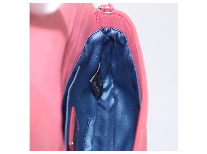 FENDI Mia Pochette Borsa a tracolla con catena Pelle Rosa Argento 8BP046 Auth 204918M - vista 22