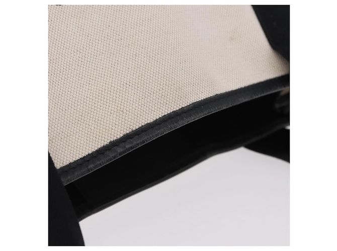 Borsa BALENCIAGA Navy Cabas S Canvas White Black 339933 Auth 204200 Nero Bianco - vista 15