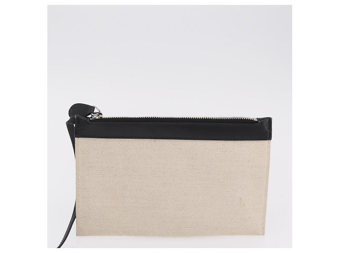 Borsa BALENCIAGA Navy Cabas S Canvas White Black 339933 Auth 204200 Nero Bianco - vista 24
