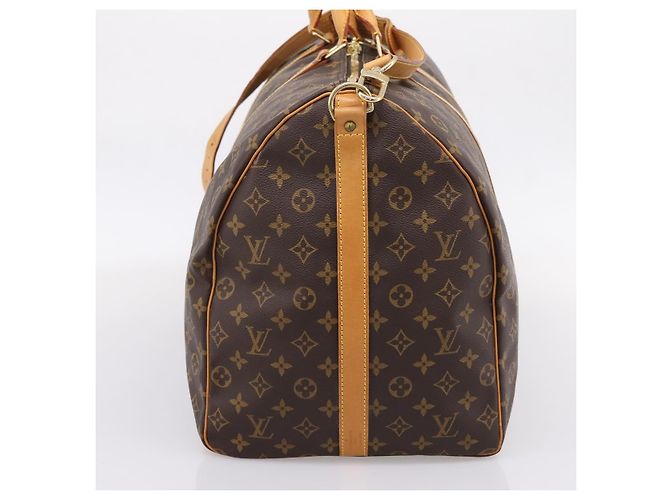 LOUIS VUITTON Monogram Keepall Bandouliere 60 Boston Bag M41412 LV Auth 203294V Monogramma - vista 3