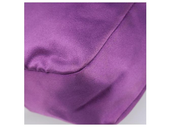 Pouch PRADA Raso Viola Argento Auth bs37251 Porpora - vista 14
