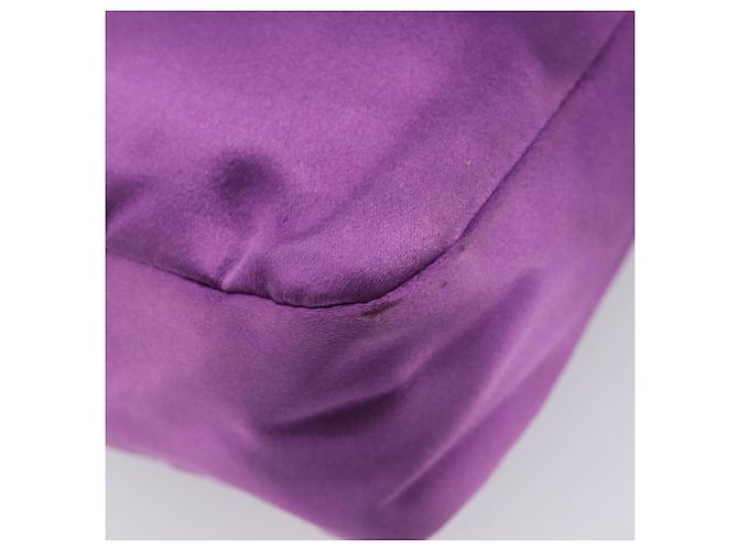 Pouch PRADA Raso Viola Argento Auth bs37251 Porpora - vista 16