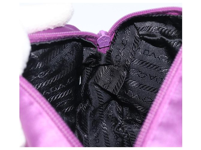 Pouch PRADA Raso Viola Argento Auth bs37251 Porpora - vista 19