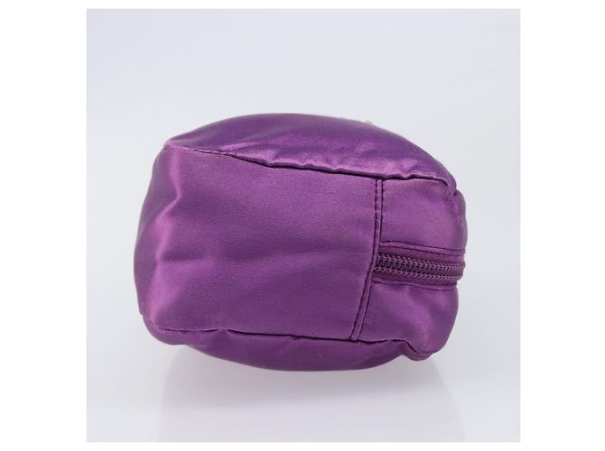 Pouch PRADA Raso Viola Argento Auth bs37251 Porpora - vista 3