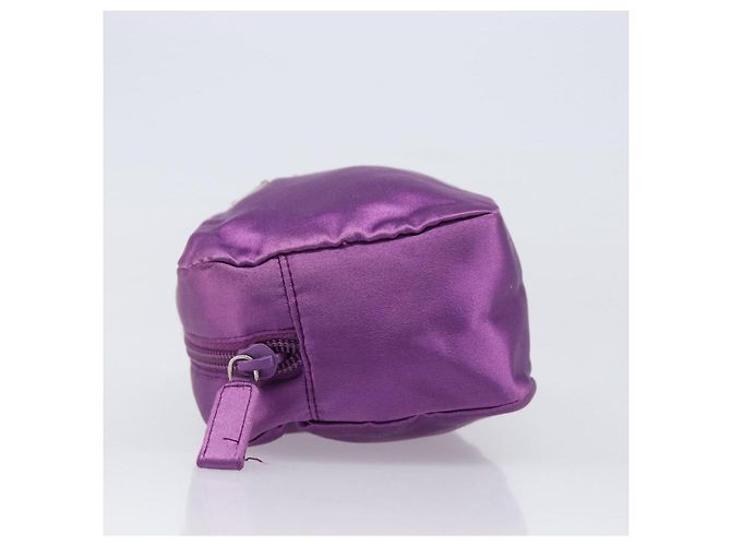 Pouch PRADA Raso Viola Argento Auth bs37251 Porpora - vista 4
