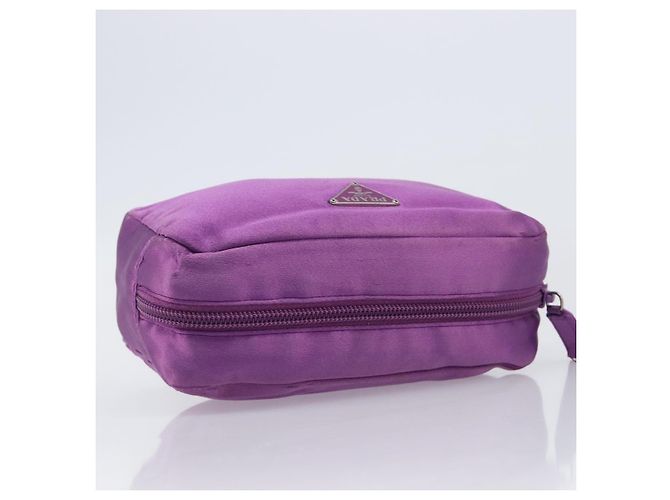 Pouch PRADA Raso Viola Argento Auth bs37251 Porpora - vista 5