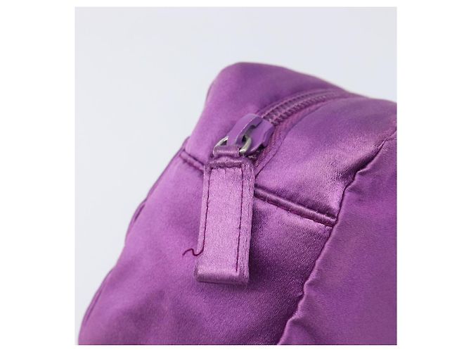 Pouch PRADA Raso Viola Argento Auth bs37251 Porpora - vista 8