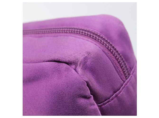 Pouch PRADA Raso Viola Argento Auth bs37251 Porpora - vista 9