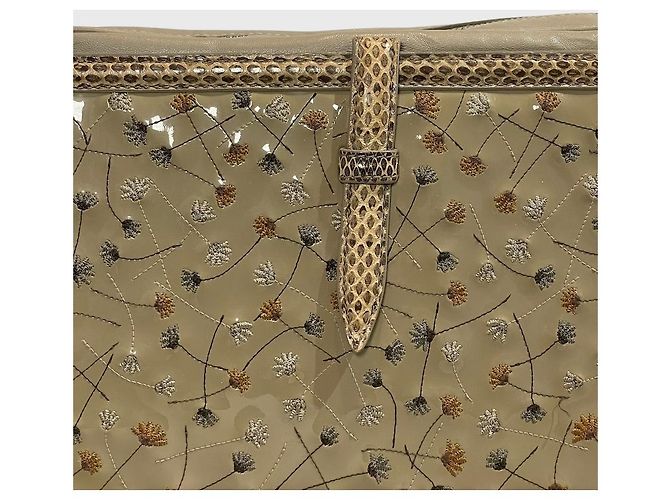 Borsa Bottega Veneta beige a fiori - vista 2